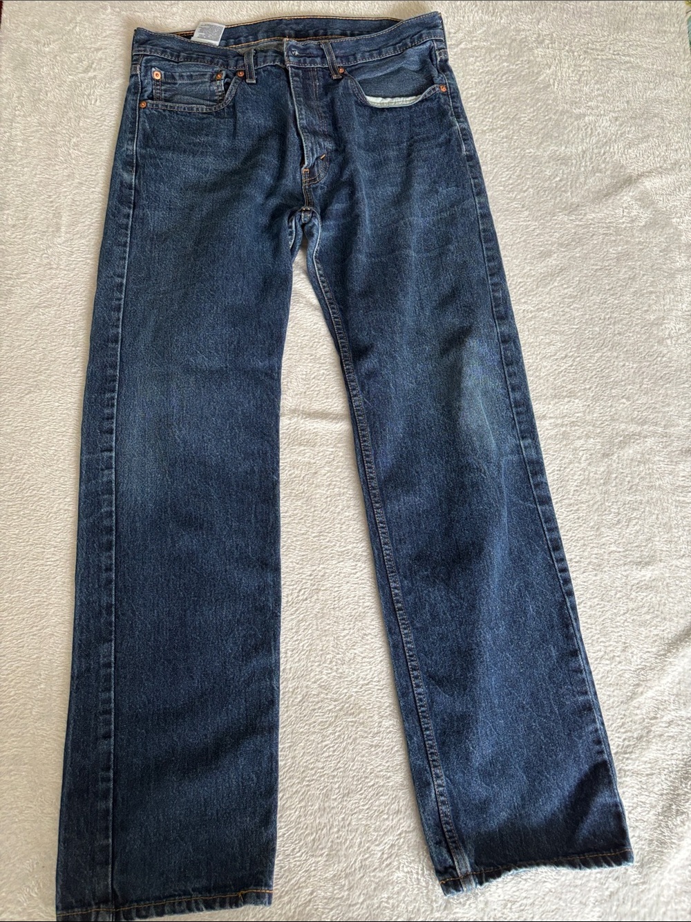 Levi's 505 Regular Fit 100% Cotton Straight Leg Jeans Men’s 34x34 EUC